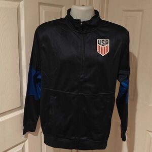 USA Team Men’s Soccer Full Zip Track Jacket NWT Blue Size S - XL Official USMNT